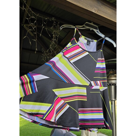 Ashley Stewart Women's Tank Top Flare Multi Color Peplum Racerback NWT Size 12 - Picture 2 of 6